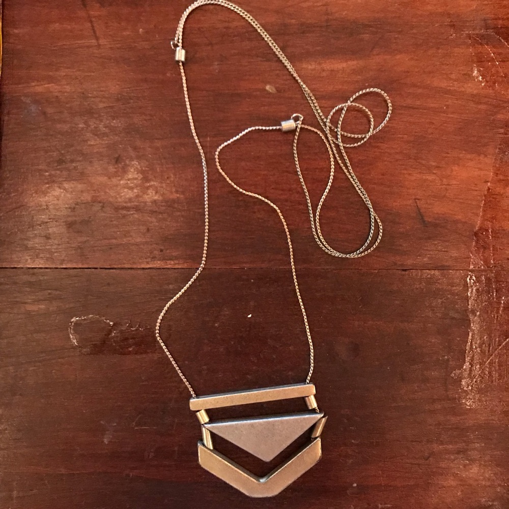 Classic, adjustable silver/gold necklace
